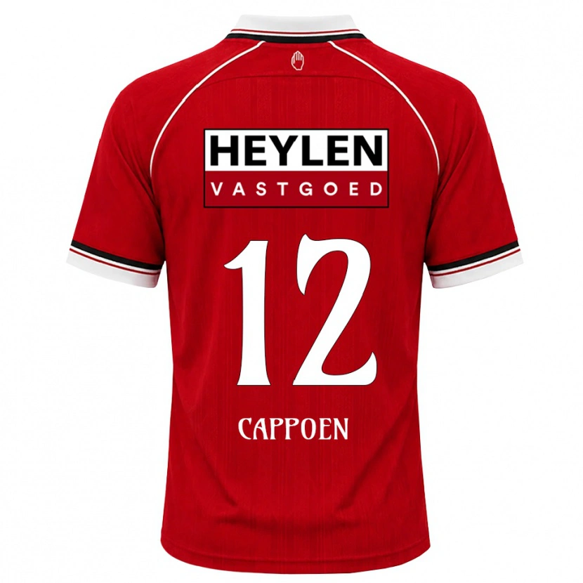 Danxen Niño Camiseta Logan Cappoen #12 Rojo Blanco Negro 1ª Equipación 2026/27 La Camisa México