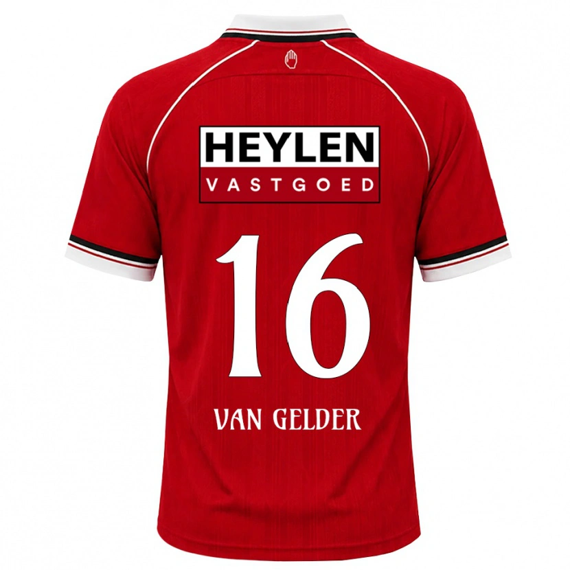 Danxen Niño Camiseta Louie Van Gelder #16 Rojo Blanco Negro 1ª Equipación 2026/27 La Camisa México