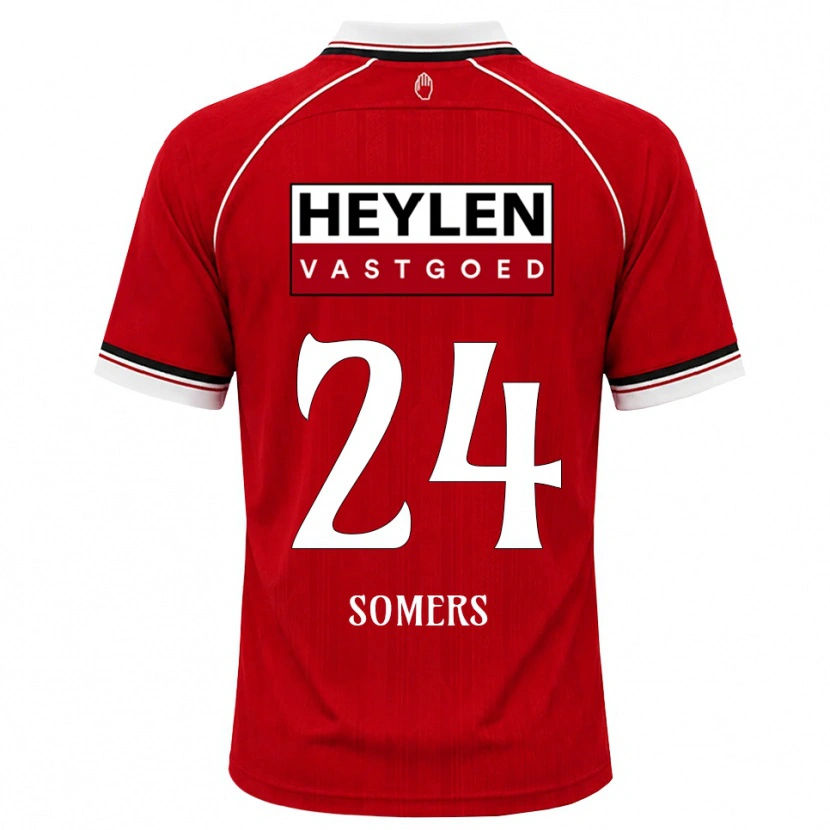 Danxen Niño Camiseta Thibo Somers #24 Rojo Blanco Negro 1ª Equipación 2026/27 La Camisa México