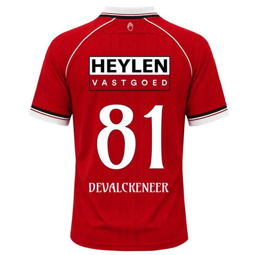 Danxen Niño Camiseta Niels Devalckeneer #81 Rojo Blanco Negro 1ª Equipación 2026/27 La Camisa México