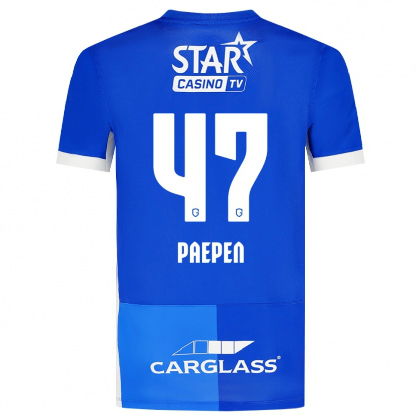 Danxen Niño Camiseta Sam Paepen #47 Azulmedio Azulreal Blanco 1ª Equipación 2026/27 La Camisa México