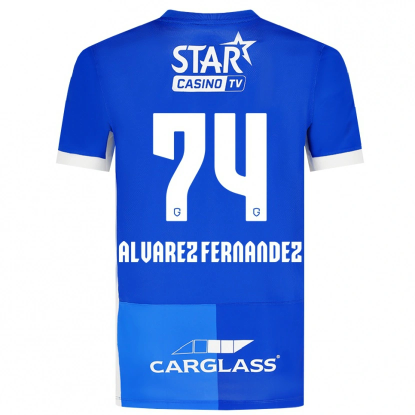 Danxen Niño Camiseta Loïc Alvarez Fernandez #74 Azulmedio Azulreal Blanco 1ª Equipación 2026/27 La Camisa México