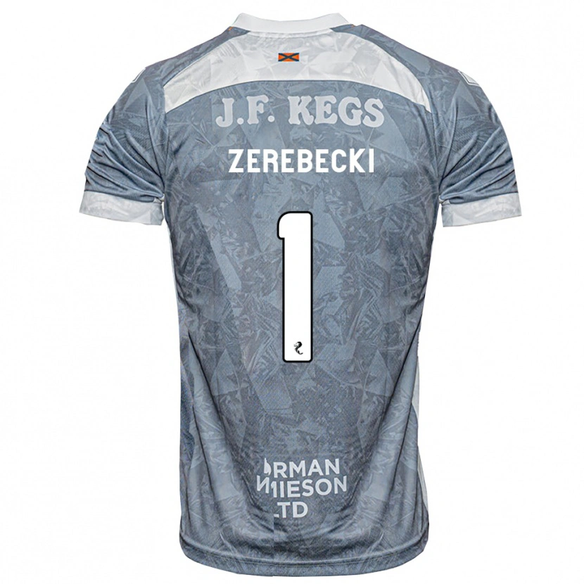Danxen Niño Camiseta Kuba Zerebecki #1 Gris Pizarra Claro 2ª Equipación 2026/27 La Camisa México