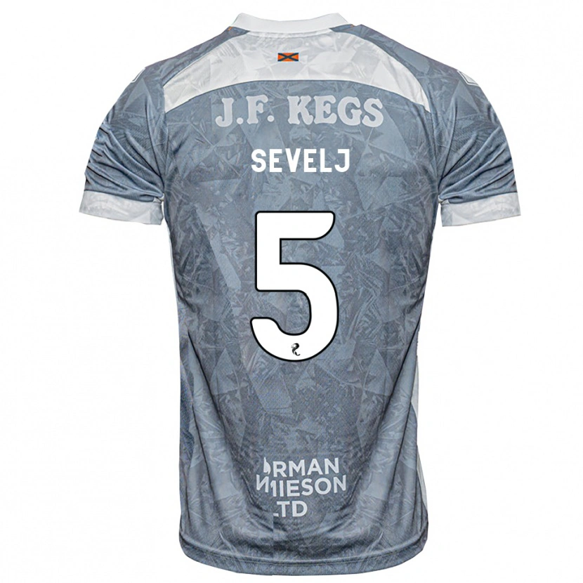 Danxen Niño Camiseta Vicko Sevelj #5 Gris Pizarra Claro 2ª Equipación 2026/27 La Camisa México