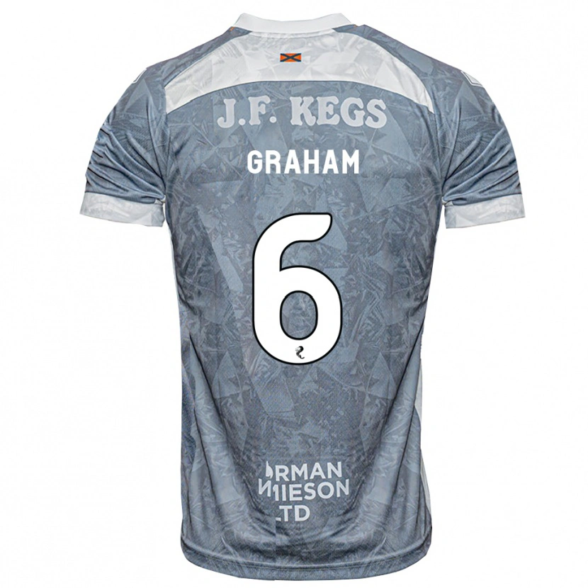 Danxen Niño Camiseta Ross Graham #6 Gris Pizarra Claro 2ª Equipación 2026/27 La Camisa México