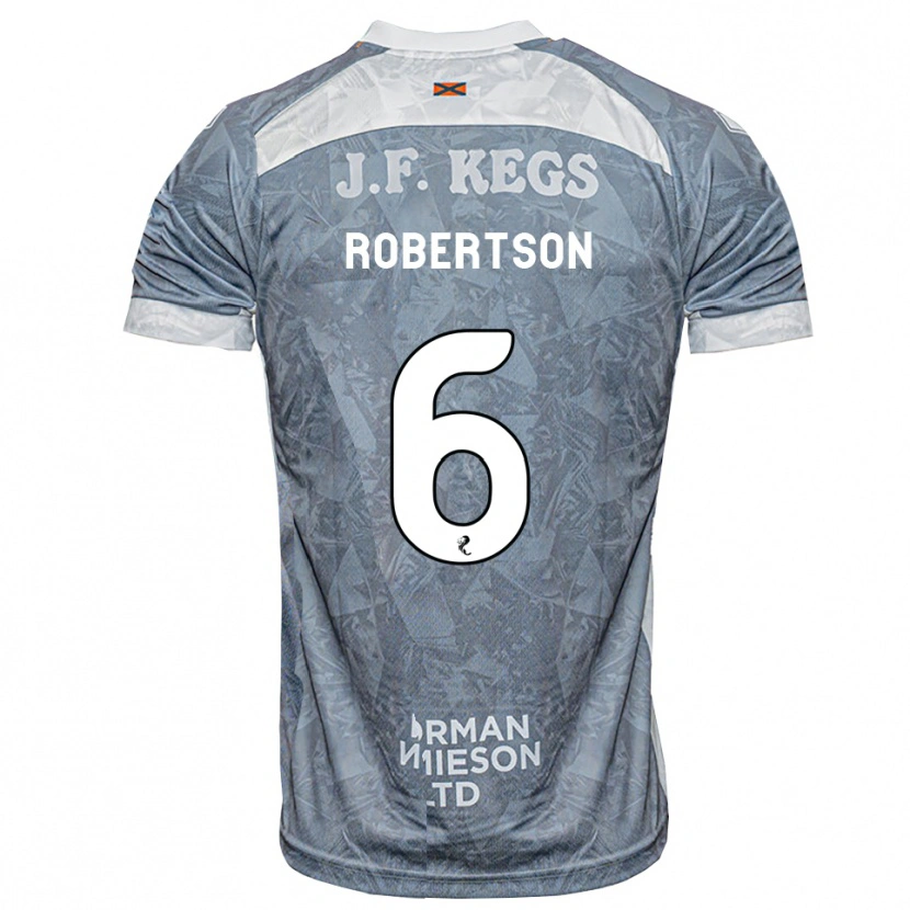 Danxen Niño Camiseta Ashley Robertson #6 Gris Pizarra Claro 2ª Equipación 2026/27 La Camisa México