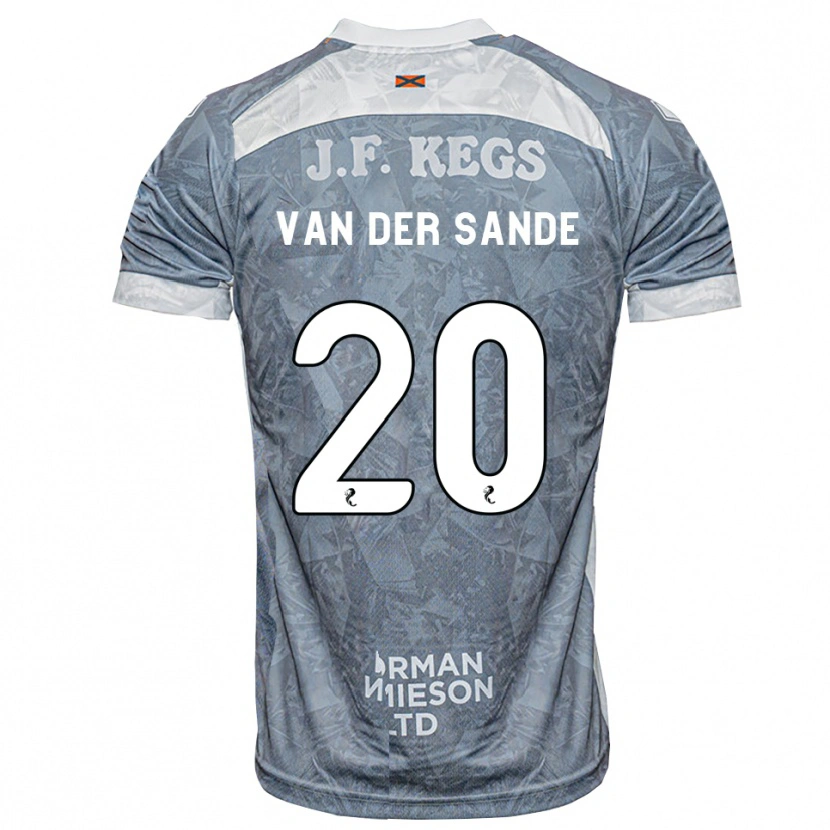 Danxen Niño Camiseta Jort Van Der Sande #20 Gris Pizarra Claro 2ª Equipación 2026/27 La Camisa México