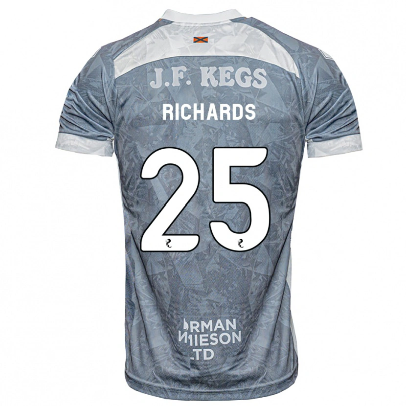 Danxen Niño Camiseta Dave Richards #25 Gris Pizarra Claro 2ª Equipación 2026/27 La Camisa México