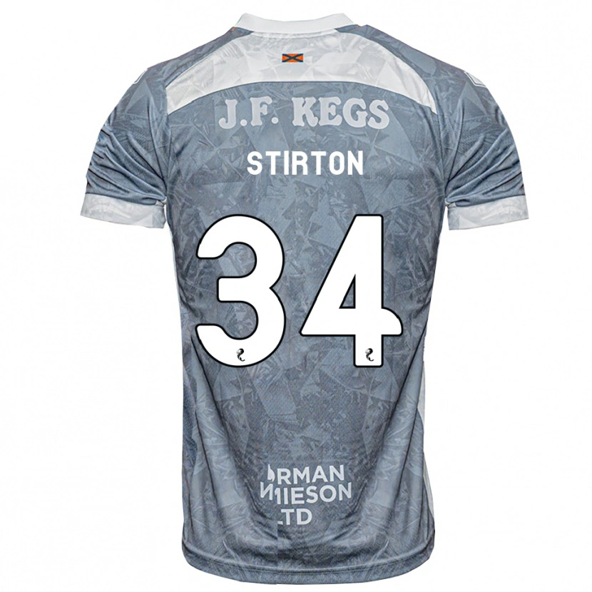 Danxen Niño Camiseta Owen Stirton #34 Gris Pizarra Claro 2ª Equipación 2026/27 La Camisa México