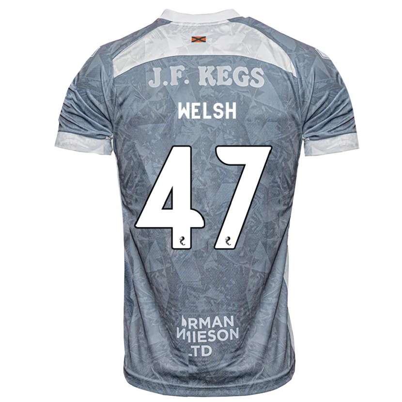 Danxen Niño Camiseta Harry Welsh #47 Gris Pizarra Claro 2ª Equipación 2026/27 La Camisa México