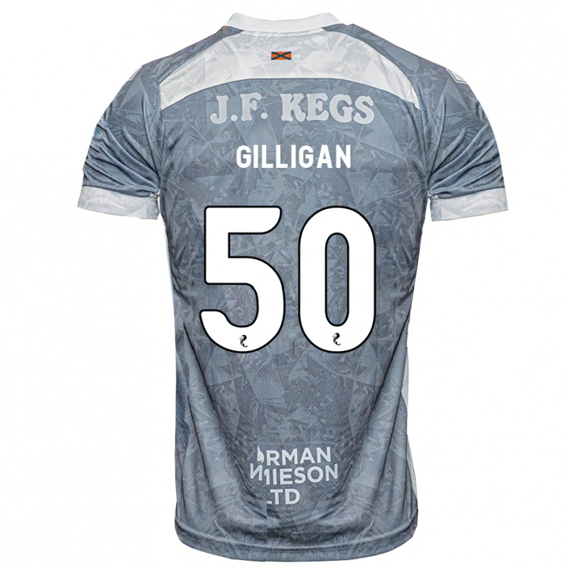 Danxen Niño Camiseta Keir Gilligan #50 Gris Pizarra Claro 2ª Equipación 2026/27 La Camisa México