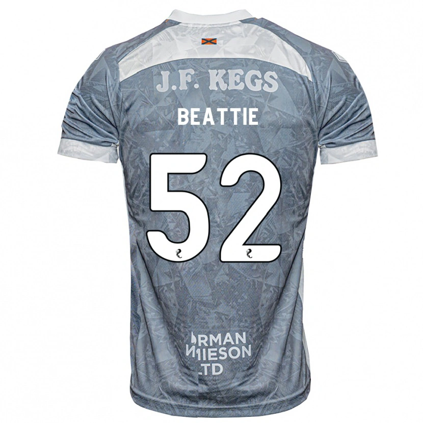 Danxen Niño Camiseta Calvin Beattie #52 Gris Pizarra Claro 2ª Equipación 2026/27 La Camisa México