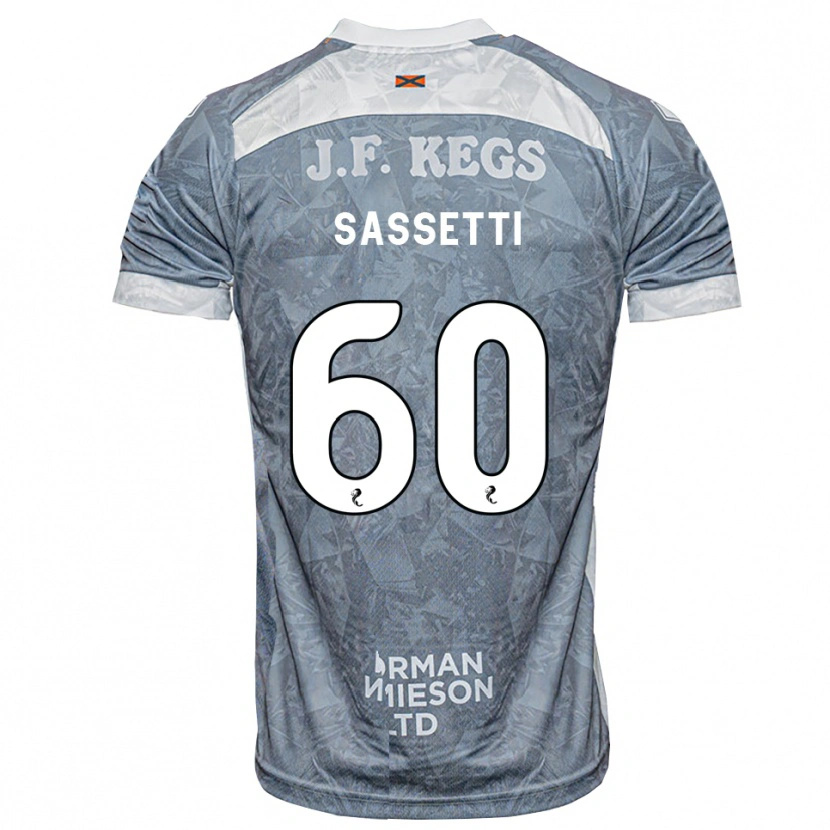 Danxen Niño Camiseta Lorenzo Sassetti #60 Gris Pizarra Claro 2ª Equipación 2026/27 La Camisa México