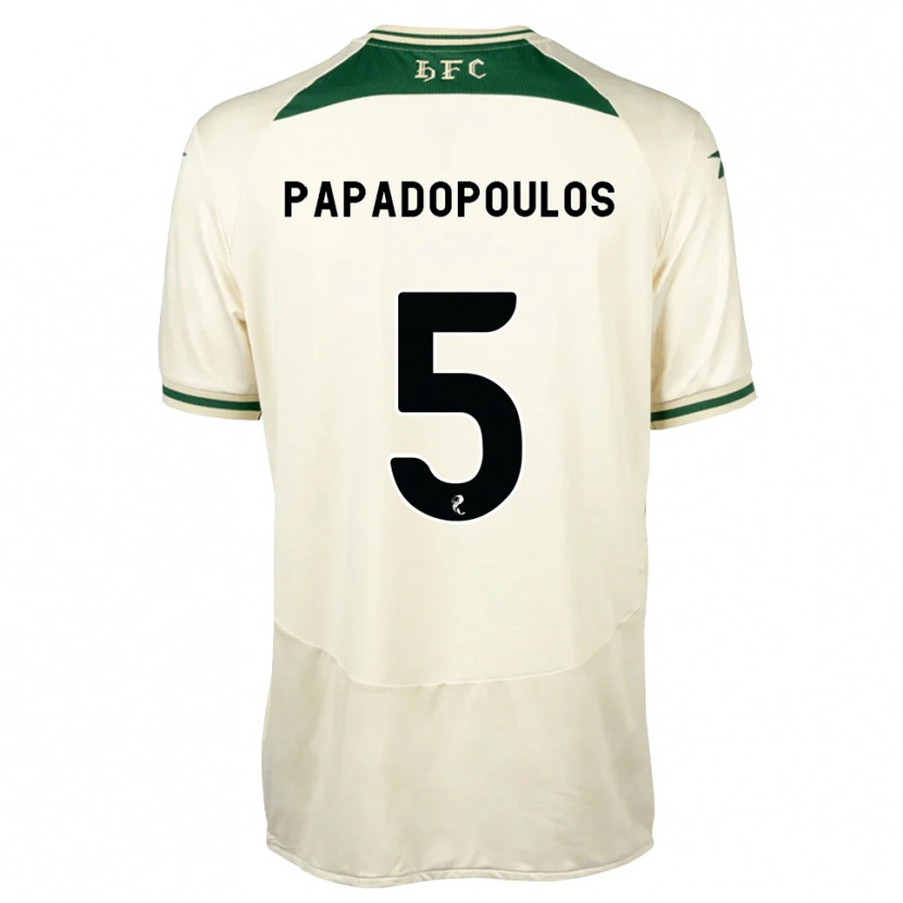 Danxen Niño Camiseta Stacey Papadopoulos #5 Blanco Verde Bosque 2ª Equipación 2026/27 La Camisa México