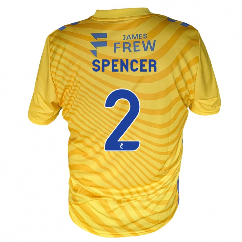 Danxen Niño Camiseta Joe Spencer #2 Azul Real Amarillo 2ª Equipación 2026/27 La Camisa México