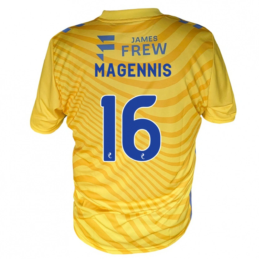 Danxen Niño Camiseta Kyle Magennis #16 Azul Real Amarillo 2ª Equipación 2026/27 La Camisa México