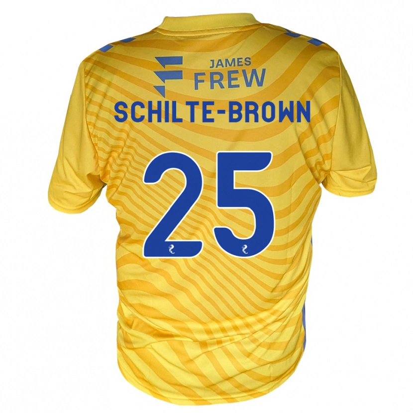 Danxen Niño Camiseta Ethan Schilte-Brown #25 Azul Real Amarillo 2ª Equipación 2026/27 La Camisa México