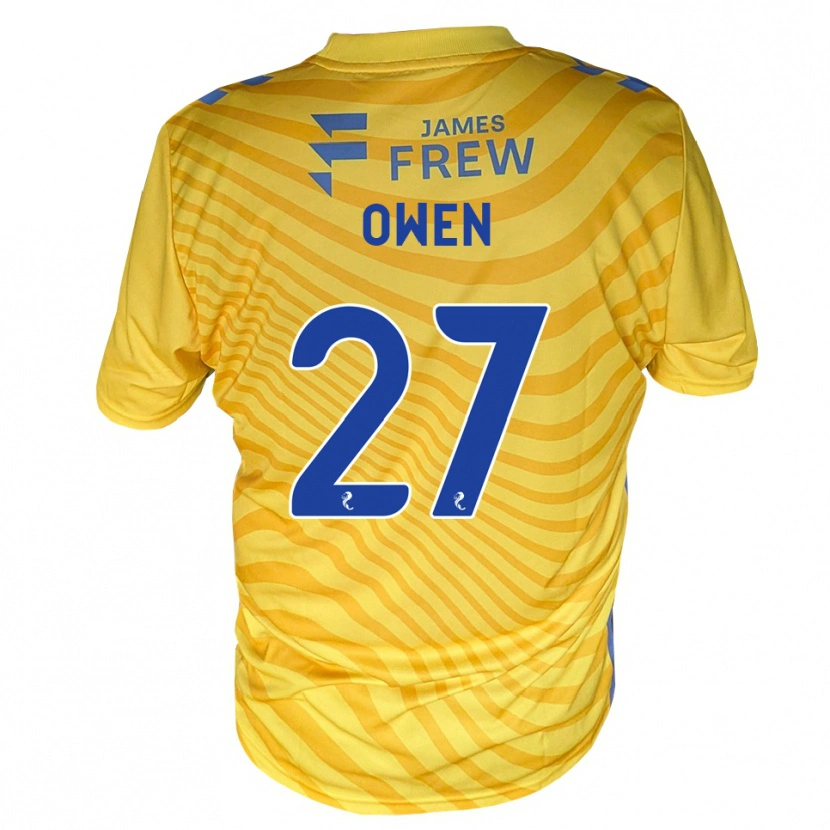 Danxen Niño Camiseta Ieuan Owen #27 Azul Real Amarillo 2ª Equipación 2026/27 La Camisa México