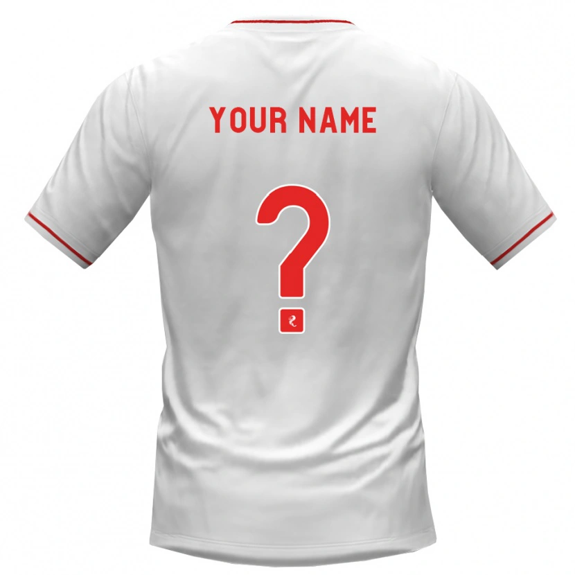 Danxen Niño Camiseta Su Nombre #0 Blanco Rojo 2ª Equipación 2026/27 La Camisa México
