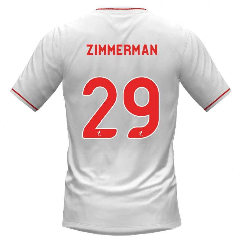 Danxen Niño Camiseta Joshua Zimmerman #29 Blanco Rojo 2ª Equipación 2026/27 La Camisa México