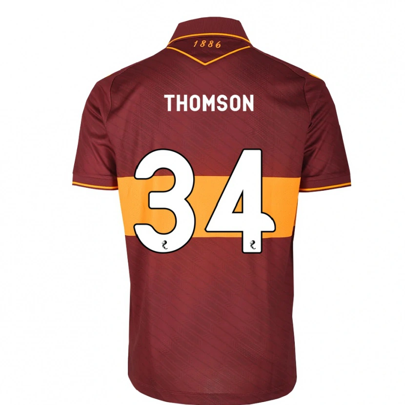 Danxen Niño Camiseta Aaron Thomson #34 Naranja Granate 2ª Equipación 2026/27 La Camisa México