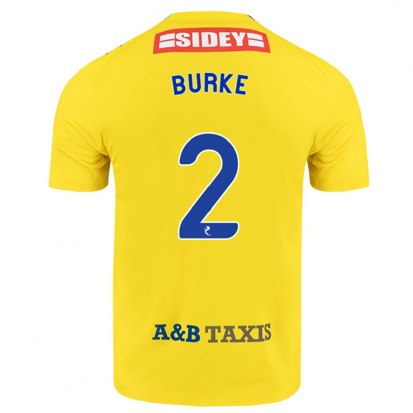Danxen Niño Camiseta Fallon Burke #2 Amarillo Azul Negro 2ª Equipación 2026/27 La Camisa México