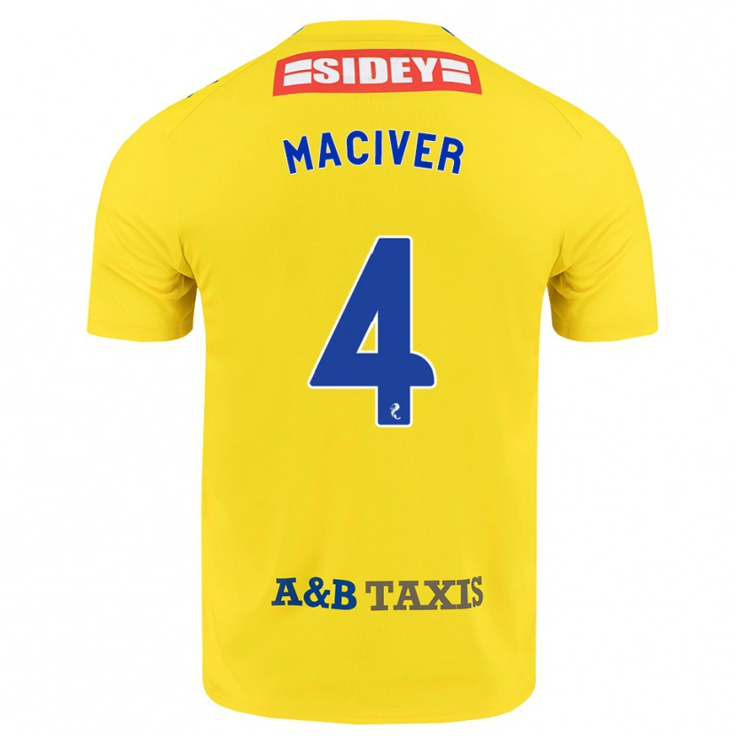Danxen Niño Camiseta Ellie Maciver #4 Amarillo Azul Negro 2ª Equipación 2026/27 La Camisa México