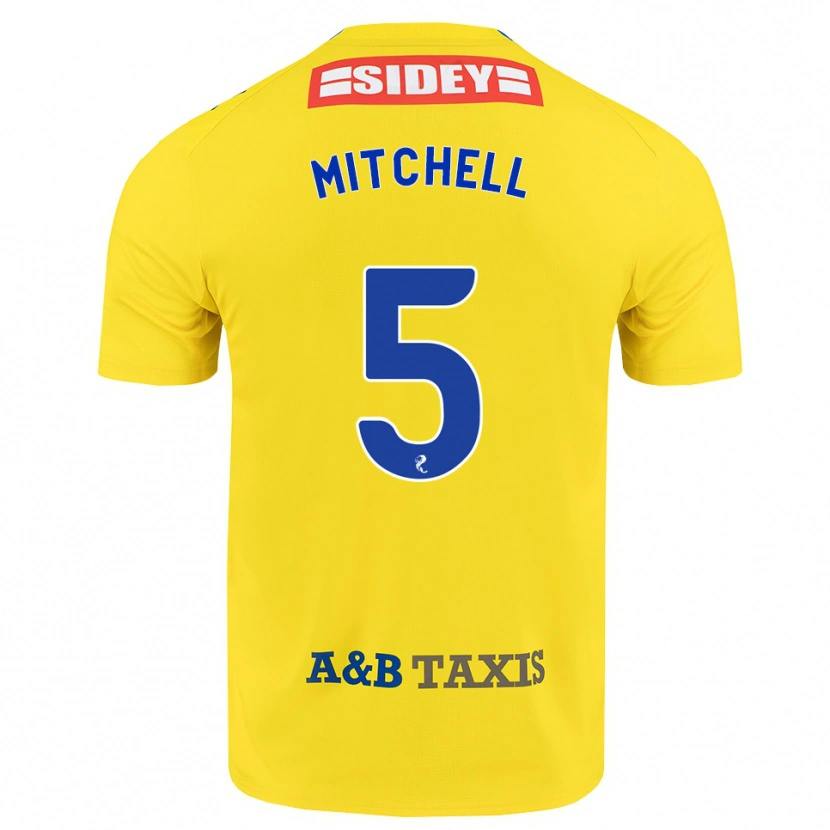 Danxen Niño Camiseta Zach Mitchell #5 Amarillo Azul Negro 2ª Equipación 2026/27 La Camisa México