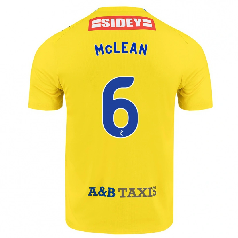 Danxen Niño Camiseta Elvie Mclean #6 Amarillo Azul Negro 2ª Equipación 2026/27 La Camisa México