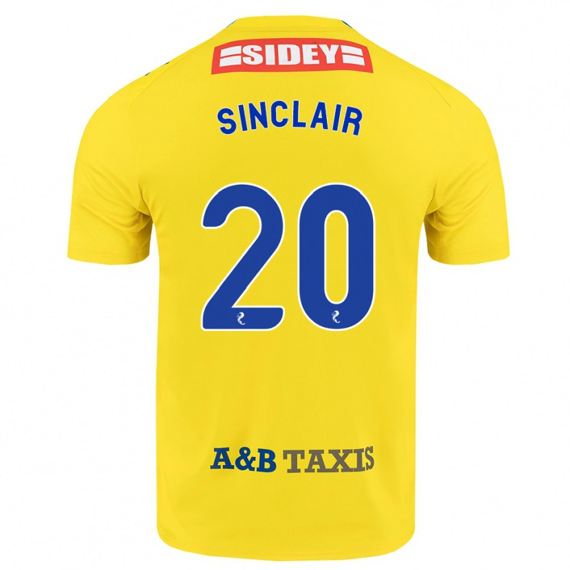 Danxen Niño Camiseta Ross Sinclair #20 Amarillo Azul Negro 2ª Equipación 2026/27 La Camisa México
