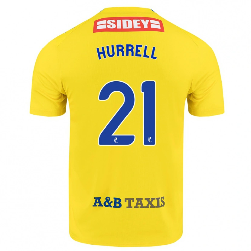 Danxen Niño Camiseta Olivia Hurrell #21 Amarillo Azul Negro 2ª Equipación 2026/27 La Camisa México