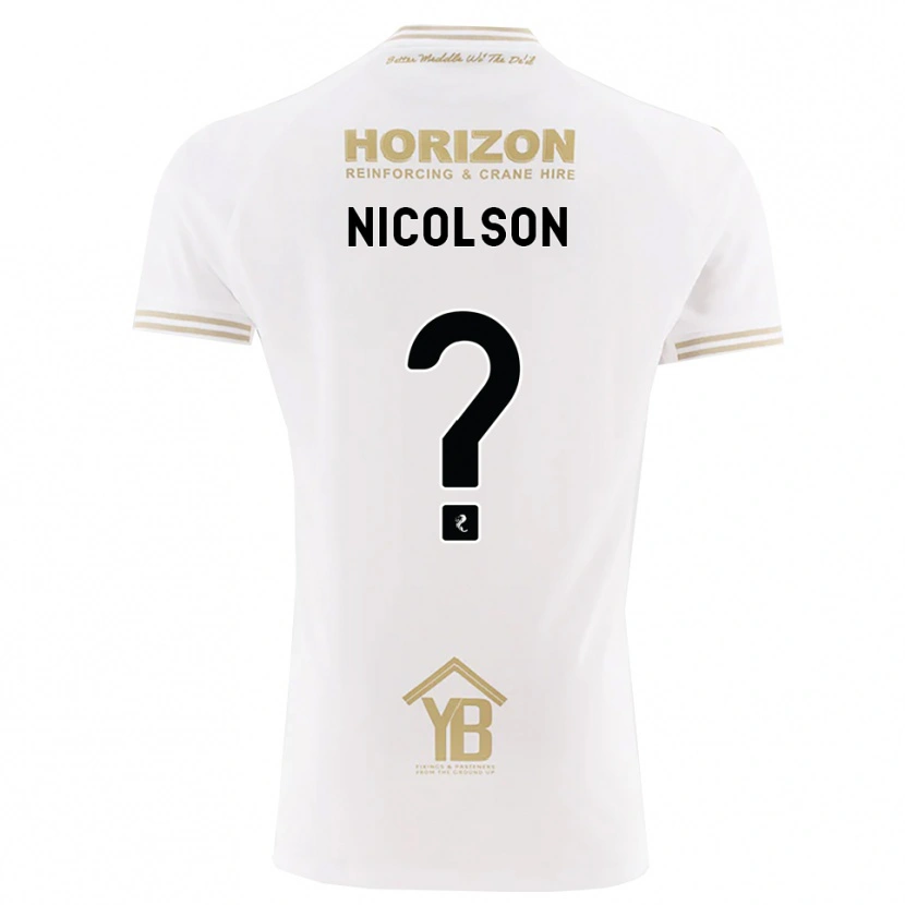Danxen Niño Camiseta Amanda Nicolson #0 Trigo Blanco 2ª Equipación 2026/27 La Camisa México