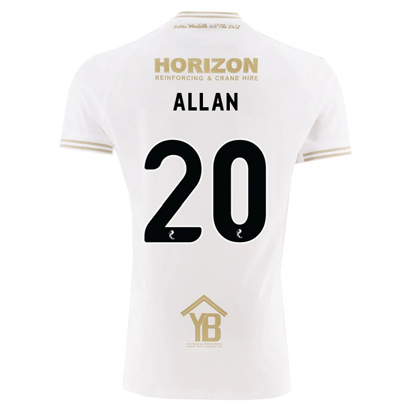 Danxen Niño Camiseta Connor Allan #20 Trigo Blanco 2ª Equipación 2026/27 La Camisa México