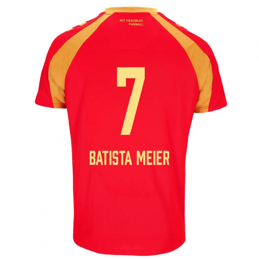 Danxen Niño Camiseta Oliver Batista Meier #7 Rojo Naranja Negro 2ª Equipación 2026/27 La Camisa México