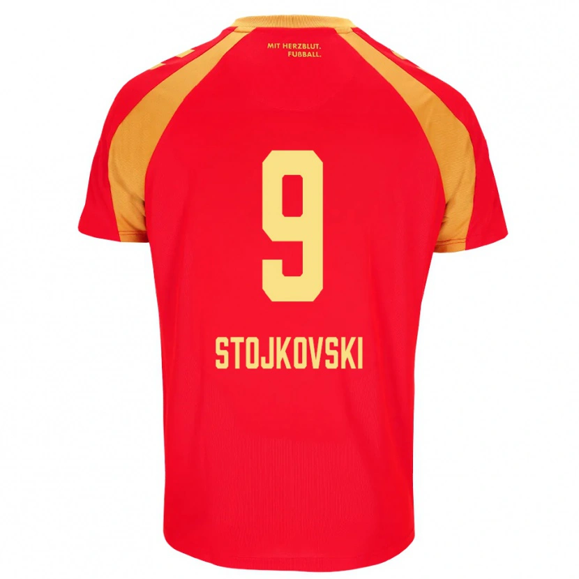 Danxen Niño Camiseta Jakov Stojkovski #9 Rojo Naranja Negro 2ª Equipación 2026/27 La Camisa México