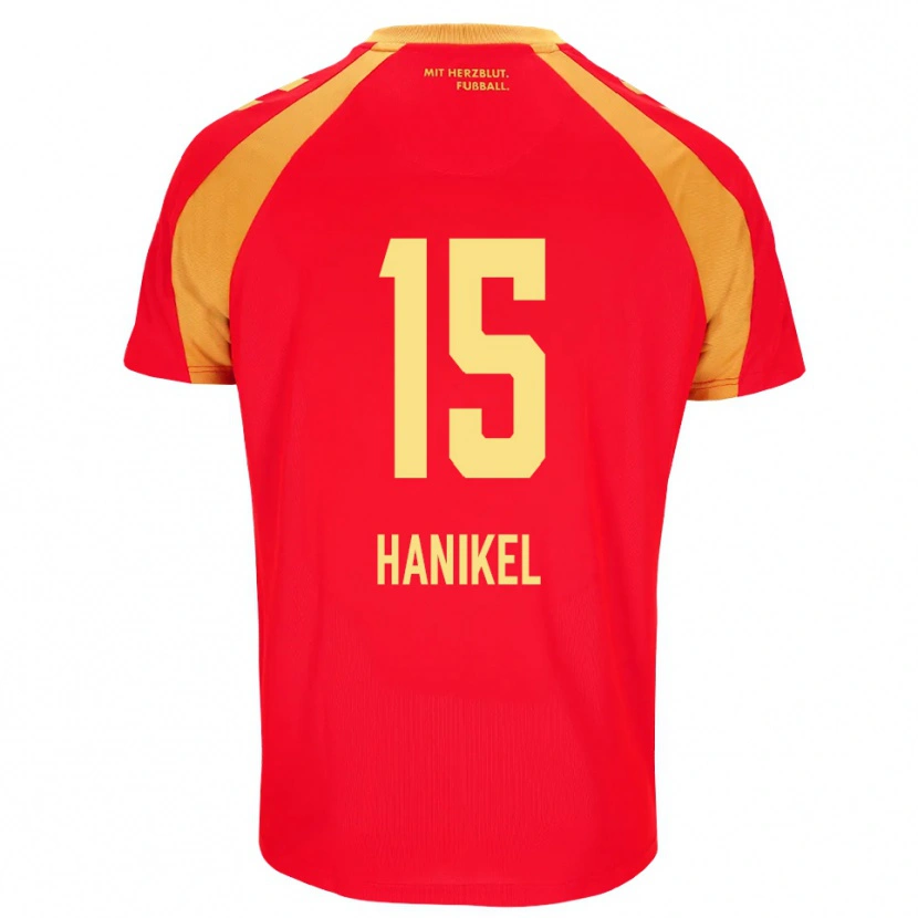 Danxen Niño Camiseta Maximilian Hanikel #15 Rojo Naranja Negro 2ª Equipación 2026/27 La Camisa México