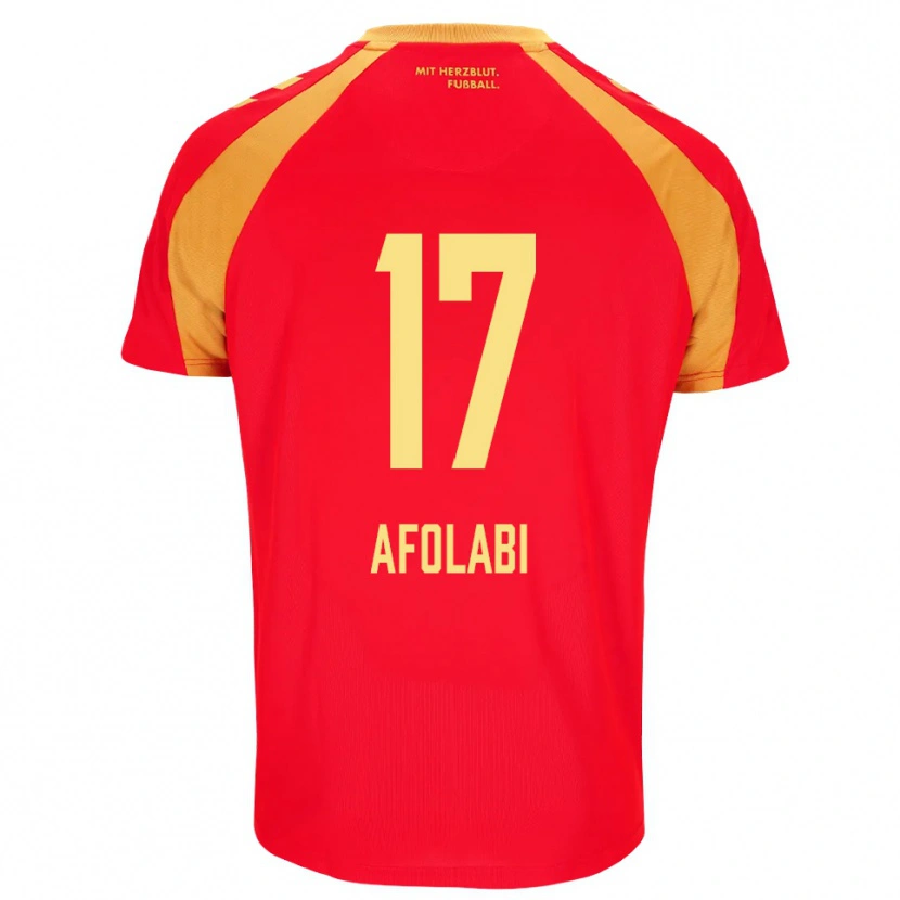 Danxen Niño Camiseta Gentil Afolabi #17 Rojo Naranja Negro 2ª Equipación 2026/27 La Camisa México
