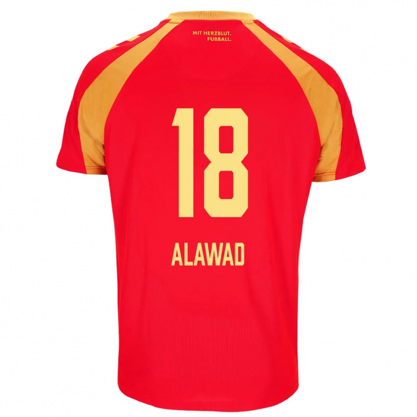 Danxen Niño Camiseta Ali Alawad #18 Rojo Naranja Negro 2ª Equipación 2026/27 La Camisa México