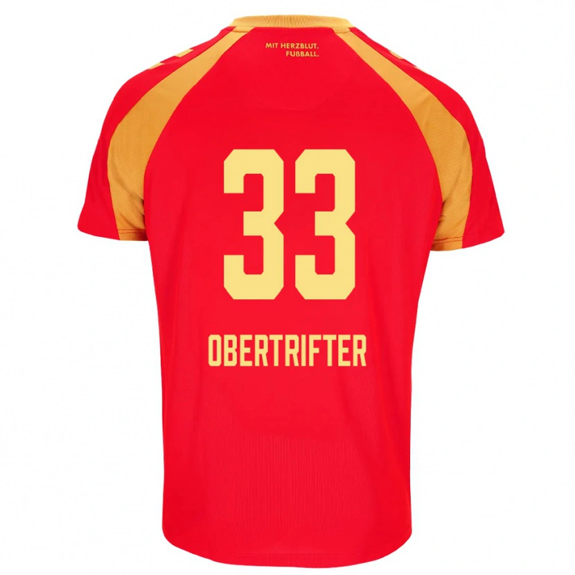Danxen Niño Camiseta Ben Obertrifter #33 Rojo Naranja Negro 2ª Equipación 2026/27 La Camisa México