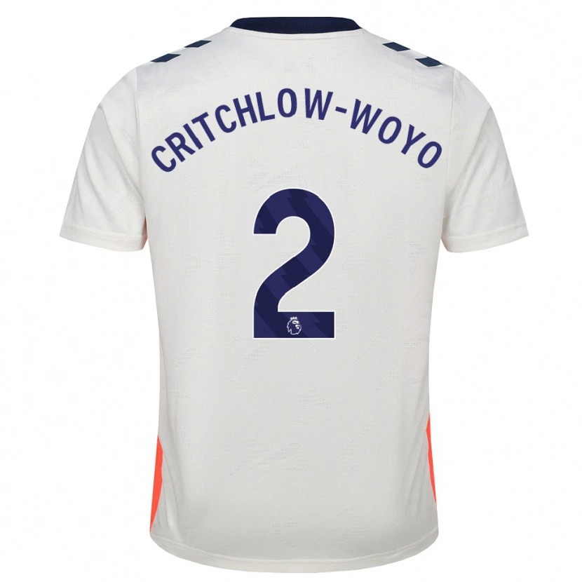 Danxen Niño Camiseta Tionne Critchlow-Woyo #2 Blanco Naranja Azul Real 2ª Equipación 2026/27 La Camisa México