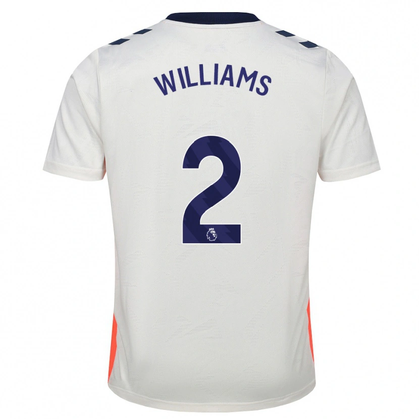 Danxen Niño Camiseta Thomas Williams #2 Blanco Naranja Azul Real 2ª Equipación 2026/27 La Camisa México