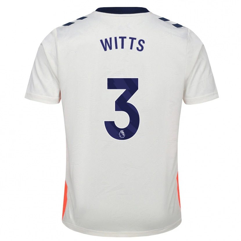 Danxen Niño Camiseta Callum Witts #3 Blanco Naranja Azul Real 2ª Equipación 2026/27 La Camisa México
