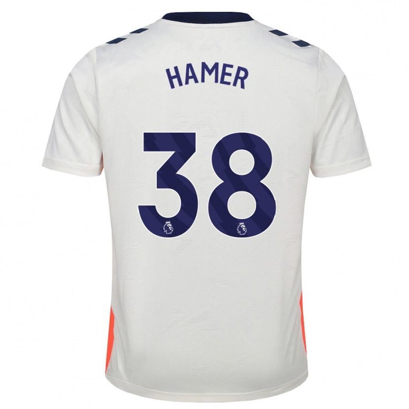 Danxen Niño Camiseta Gustavo Hamer #38 Blanco Naranja Azul Real 2ª Equipación 2026/27 La Camisa México