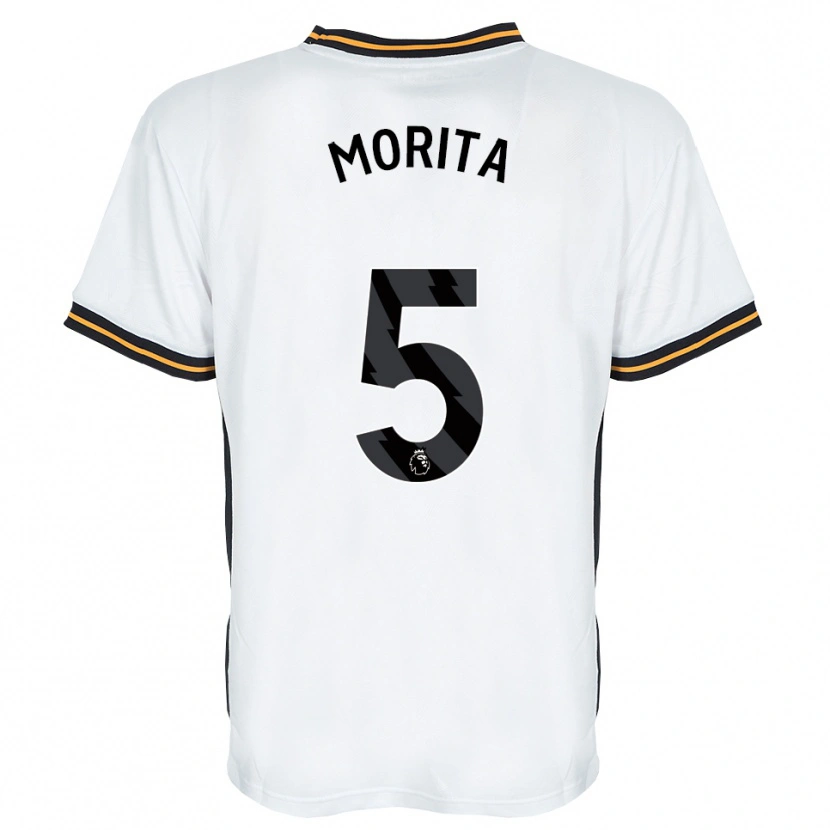 Danxen Niño Camiseta Hidemasa Morita #5 Blanco Naranja Negro 2ª Equipación 2026/27 La Camisa México