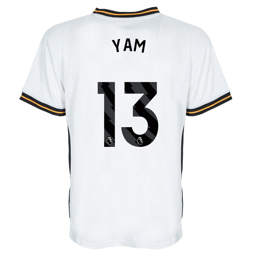 Danxen Niño Camiseta Callum Yam #13 Blanco Naranja Negro 2ª Equipación 2026/27 La Camisa México