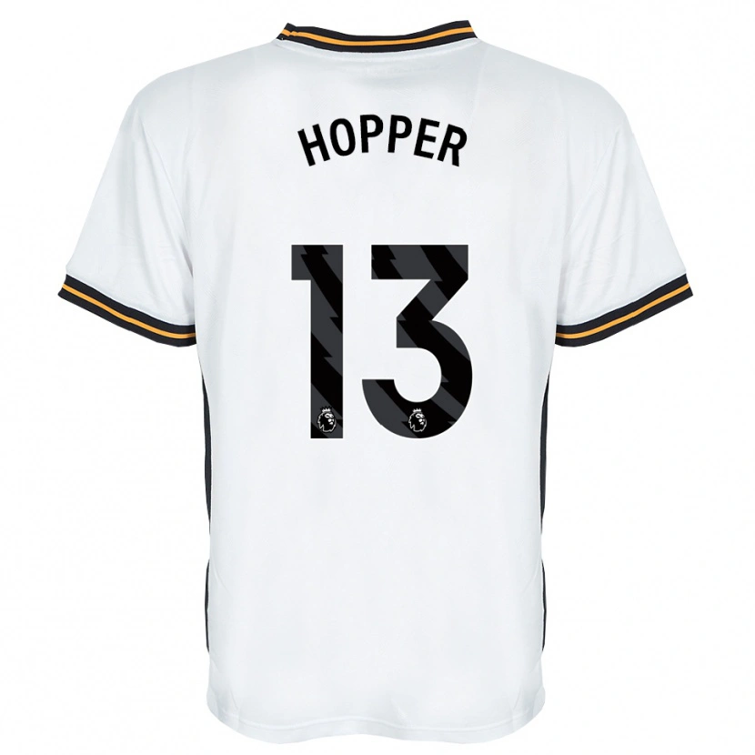 Danxen Niño Camiseta Jake Hopper #13 Blanco Naranja Negro 2ª Equipación 2026/27 La Camisa México