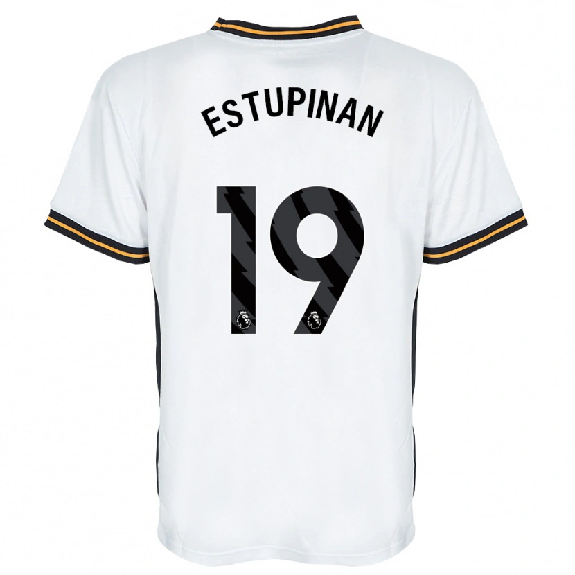 Danxen Niño Camiseta Óscar Estupiñán #19 Blanco Naranja Negro 2ª Equipación 2026/27 La Camisa México