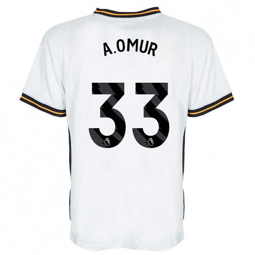 Danxen Niño Camiseta Abdülkadir Ömür #33 Blanco Naranja Negro 2ª Equipación 2026/27 La Camisa México