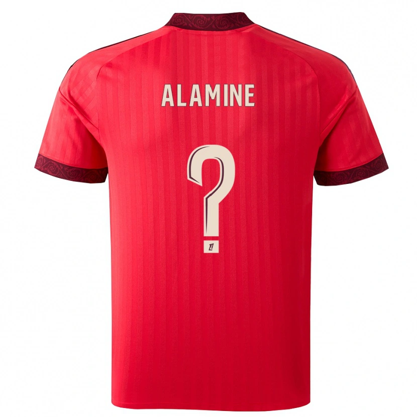Danxen Niño Camiseta Ali Alamine #0 Borgoña Rojo Blanco 2ª Equipación 2026/27 La Camisa México