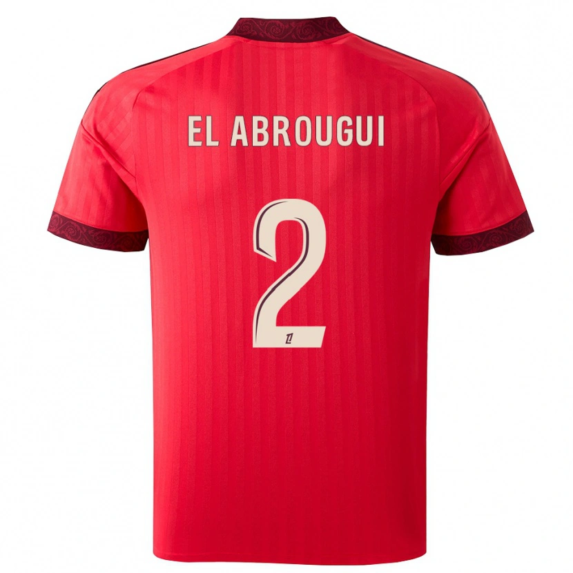 Danxen Niño Camiseta Wassim El Abrougui #2 Borgoña Rojo Blanco 2ª Equipación 2026/27 La Camisa México